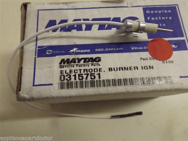 Maytag Amana Gas Stove 0315751 ELECTRODE, BURNER IGN NEW IN BOX Maytag Amana Gas Stove 0315751 ELECTRODE, BURNER IGN NEW IN BOX